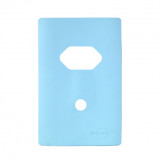 Placa p/ 1 Tomada + Furo 4x2 - Novara Especiais Celeste